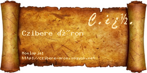 Czibere Áron névjegykártya
